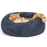 BEDSURE Hundebett waschbar Flauschiges Katzenbett - Ø 50 cm Donut Kissen, Katzenschlafplatz...